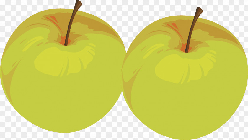 Vector Green Apple Pull Material Effect Element Free Yellow PNG