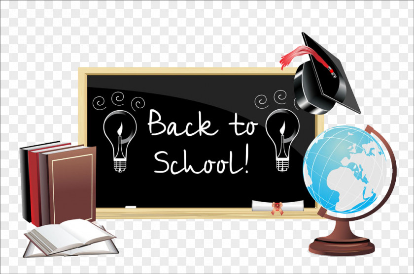 Dr. Cap And Books Globe Photos Blackboard Clip Art PNG