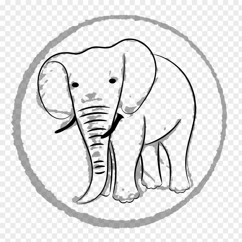 Elephant African Indian Line Art Clip PNG