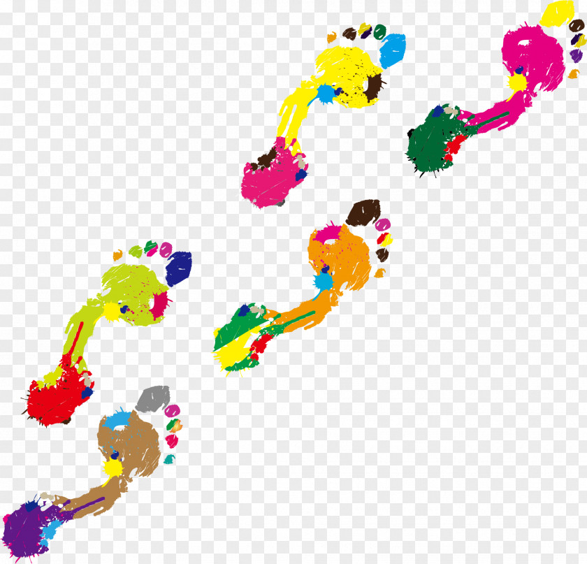 Footprints Vector Color Footprint Clip Art PNG