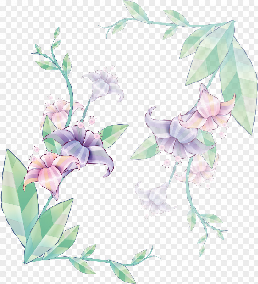 Hand-painted Lily Watercolor Painting Clip Art PNG