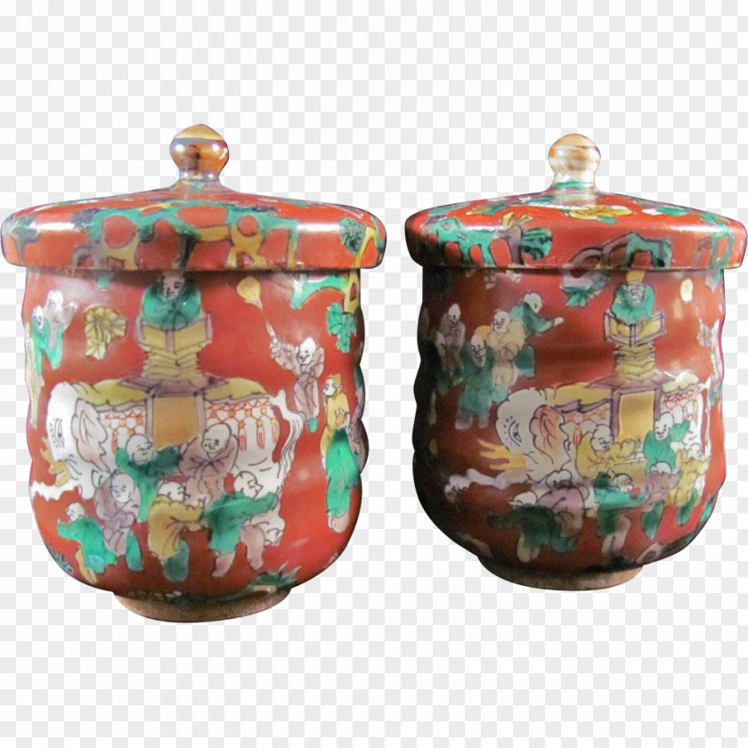 Japan Ceramic Kutani Ware Pottery Porcelain PNG