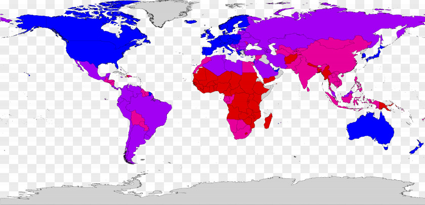 Modernization World Map Equirectangular Projection Stock Photography PNG