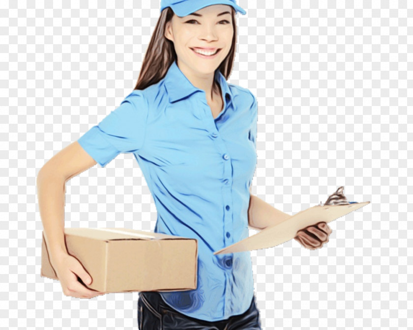 Uniform Beige Clothing Workwear Sleeve Package Delivery Gesture PNG