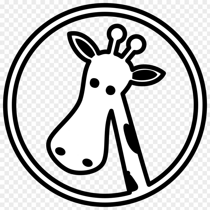 Black And White Drawings Of Animals Giraffe Drawing Clip Art PNG