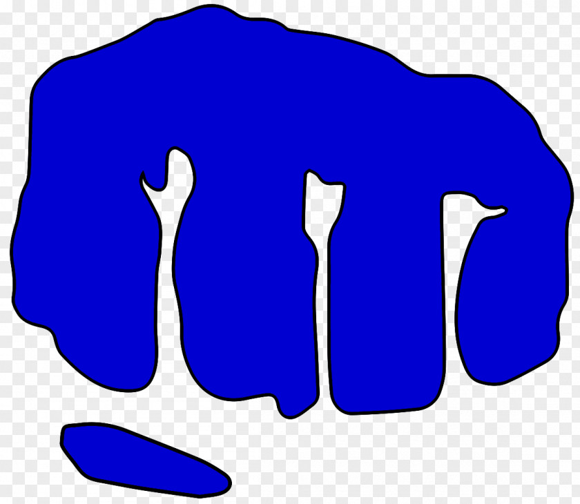Fist Blue Social Media Clip Art PNG