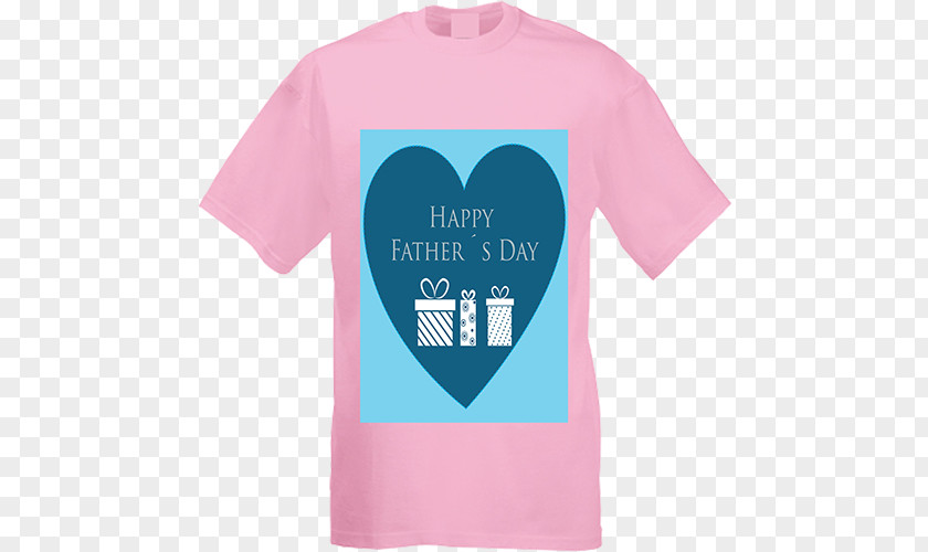 Happy Father's Day T-shirt Sleeve Pink M Brand Font PNG