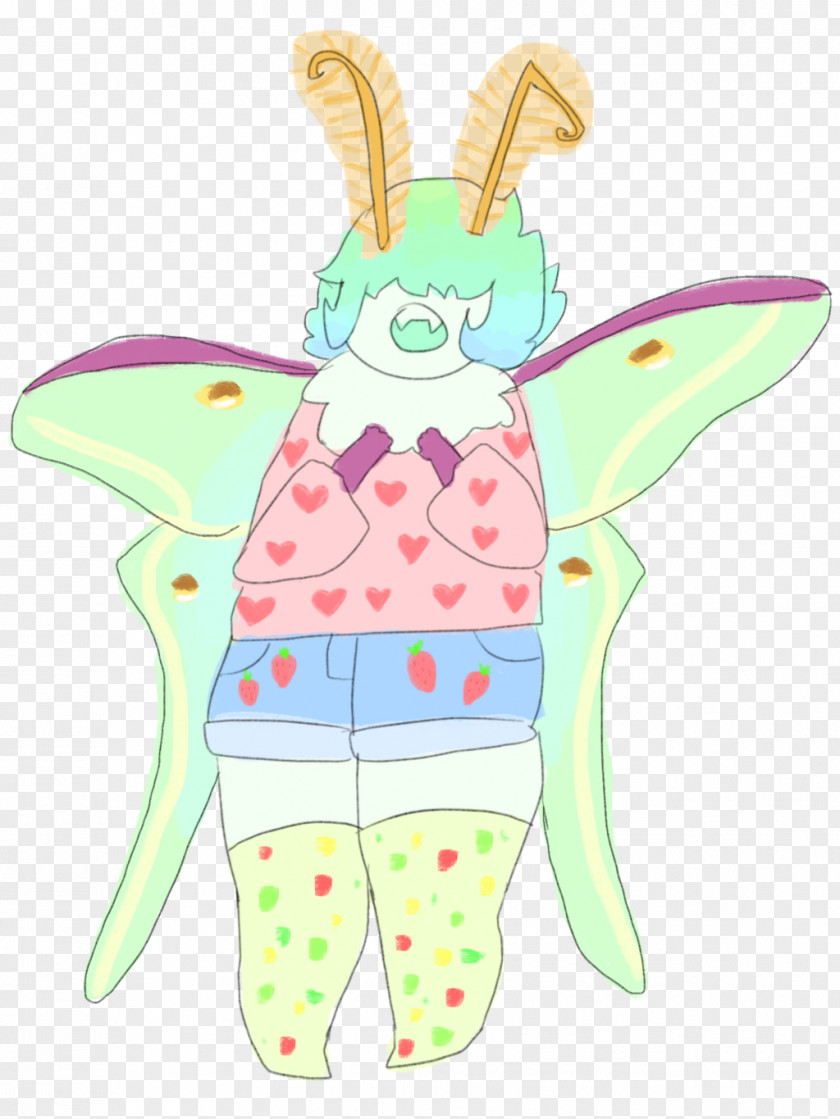 Moth Easter Bunny Art PNG