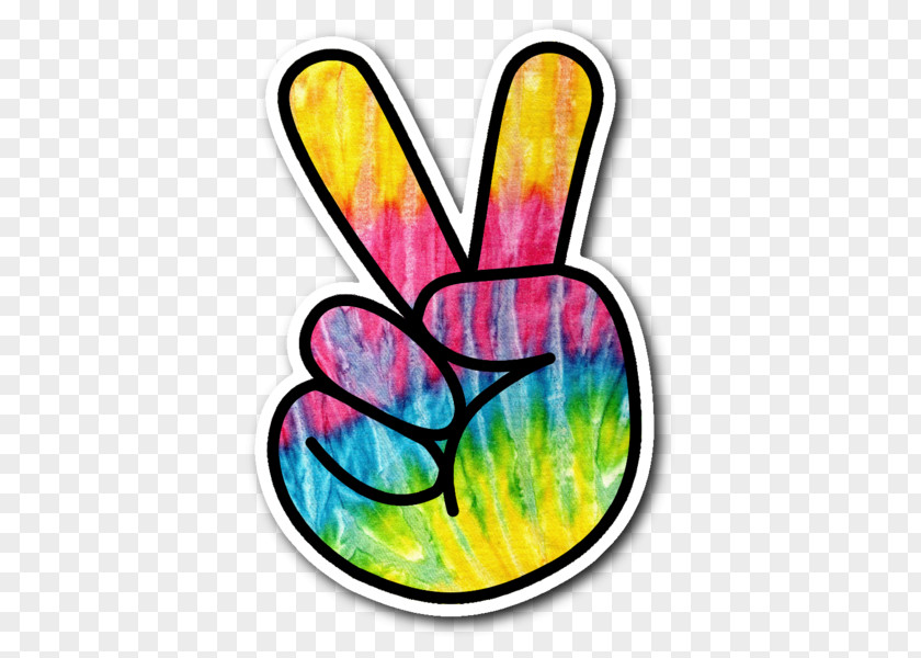 Peace Fingers Symbols T-shirt 1960s Flower Power PNG