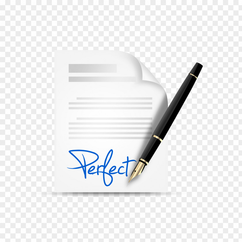 Pen And Letterhead Contract Document Icon PNG