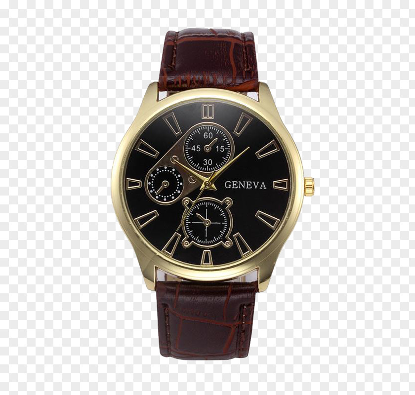 Quartz Clock Men's Watches Fashion Leather PNG