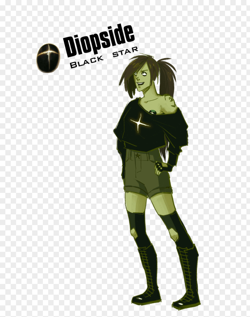Black Star Diopside Costume Illustration Cartoon Character Fiction PNG