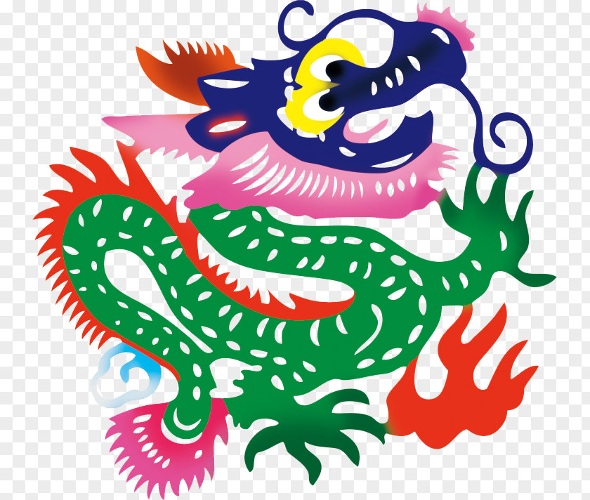 Chinese Lunar New Year Paper-cut Dragon Wind China Zodiac Rat PNG