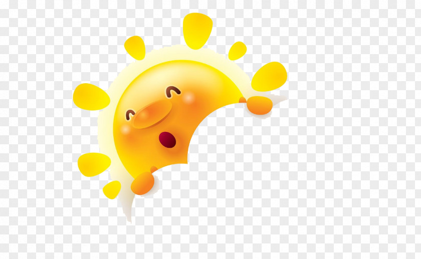 Happy Sun Illustration PNG