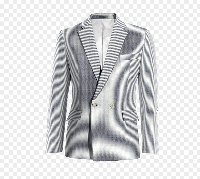 Jacket Blazer Seersucker Double-breasted Sport Coat PNG