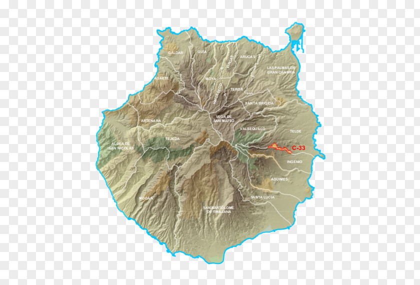 Map Caldera De Bandama Jardín Botánico Canario Viera Y Clavijo San Bartolomé Tirajana PNG