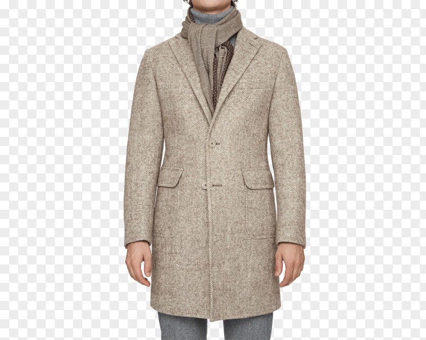 Overcoat Beige Neck PNG