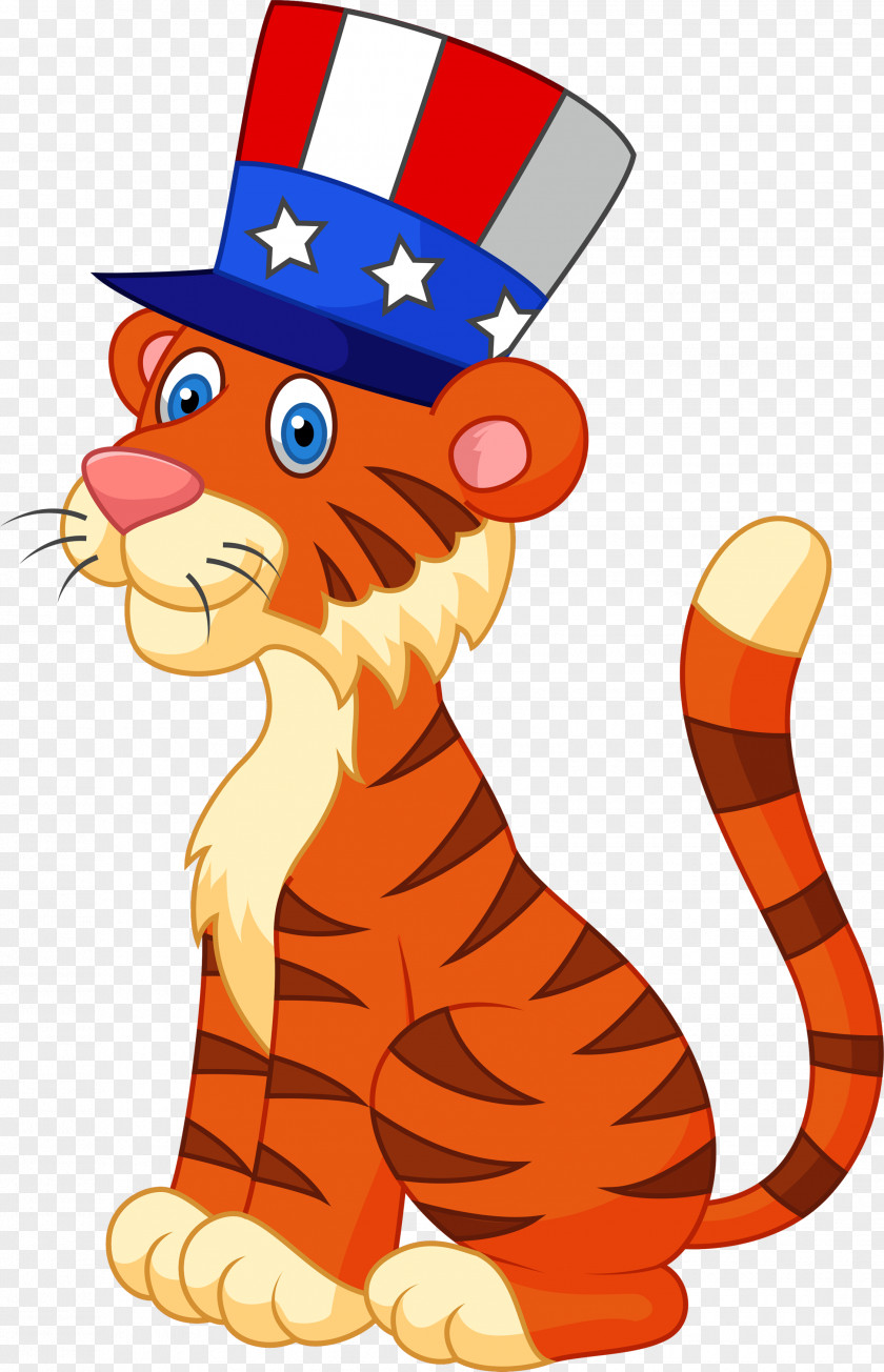 Cartoon Tiger Cat Circus Clip Art PNG