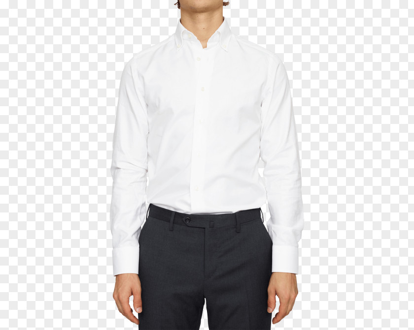 White Button Down Shirt Dress T-shirt Collar Sleeve PNG