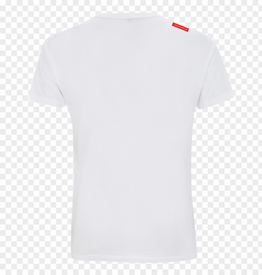 White T-shirt Back Crew Neck Clothing Sleeve PNG