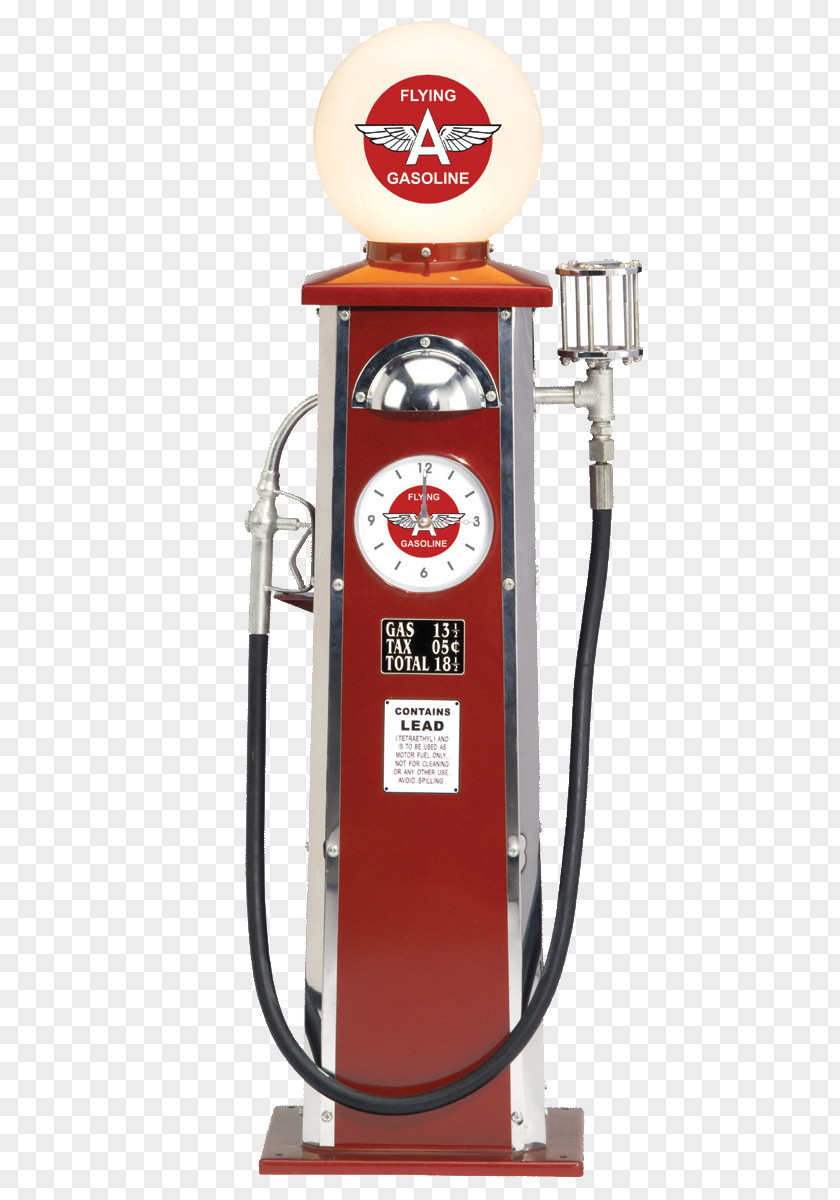Antique Fuel Dispenser Filling Station Pump Gasoline Gulf Oil PNG