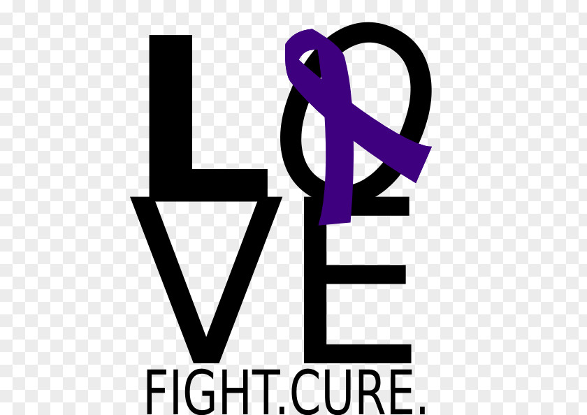 Love Ribbon Awareness Purple Alzheimer's Disease Clip Art PNG