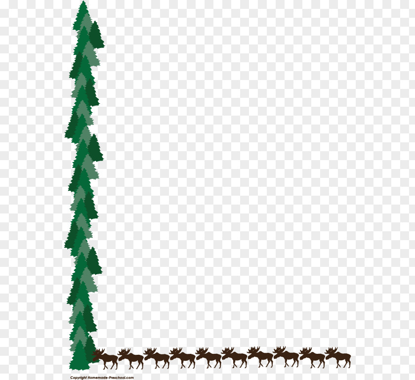 Moose Border Cliparts Deer Tree Clip Art PNG