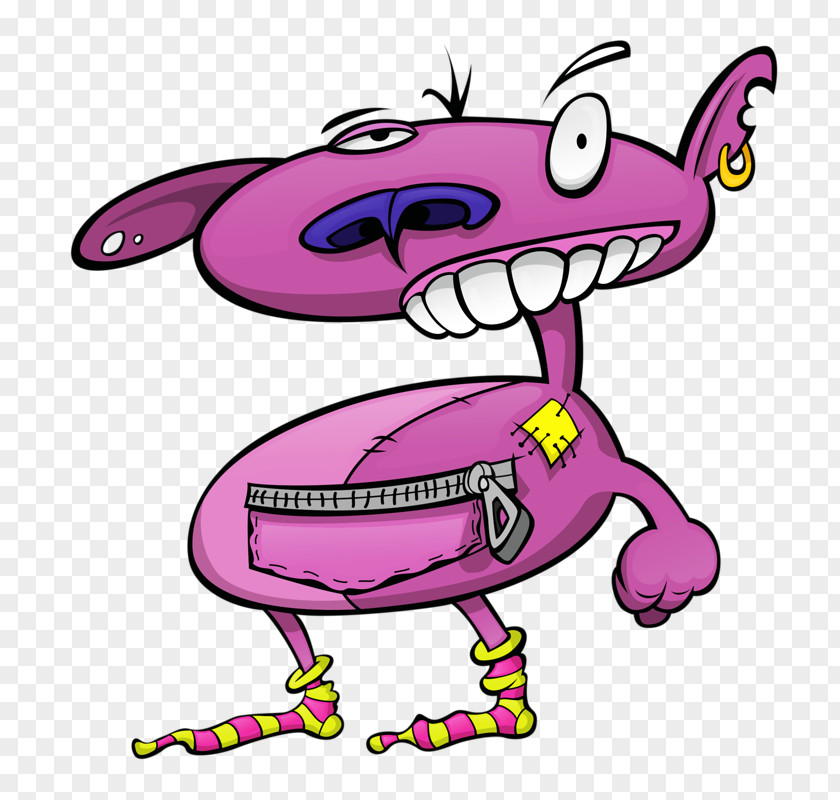 Pink Animation Monster Cartoon PNG