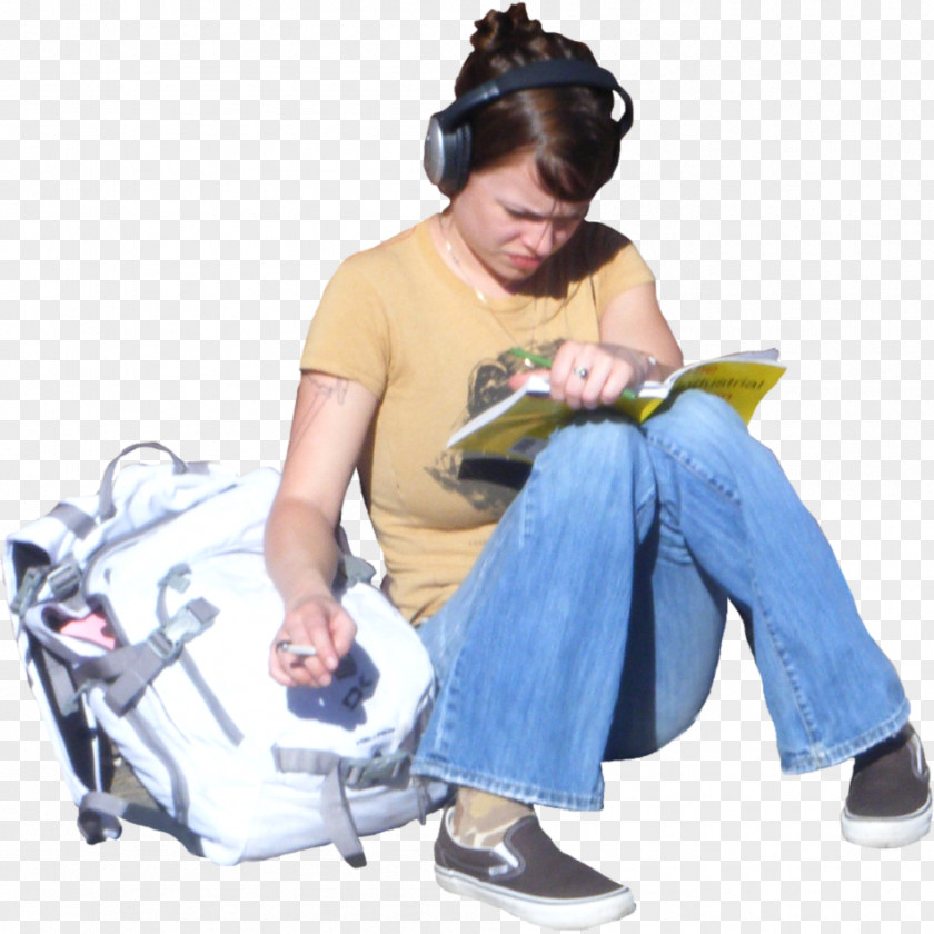 Student Sitting Manspreading PNG