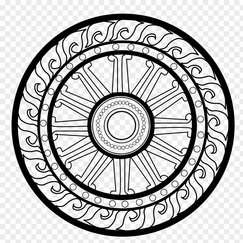 Buddhism Dhammapada Dharmachakra Wheel PNG