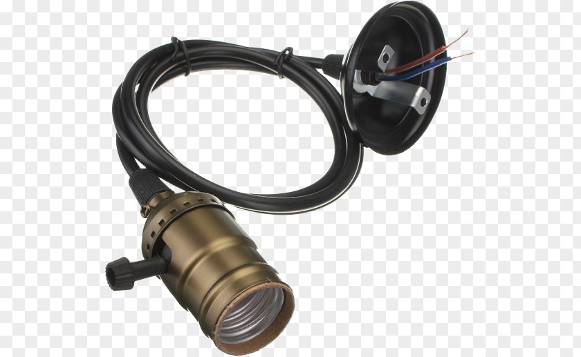 Thomas Edison Incandescent Light Bulb Screw Fixture Lamp PNG