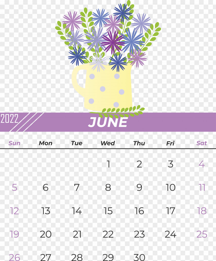 Flower Calendar Font Reading PNG