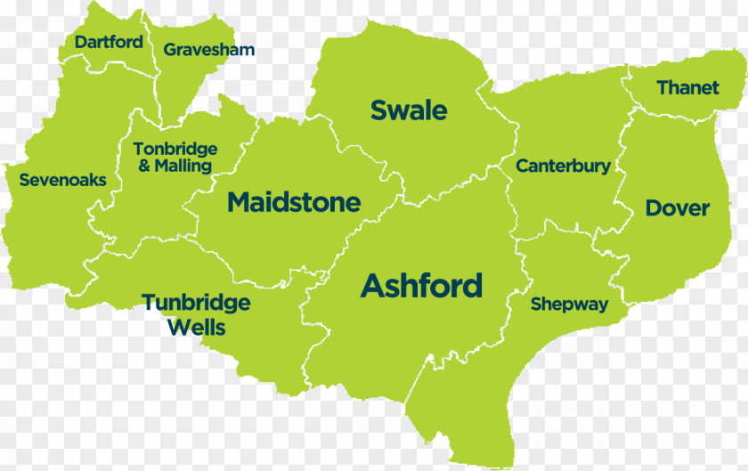 Map Swale Canterbury Medway Borough Of Ashford PNG