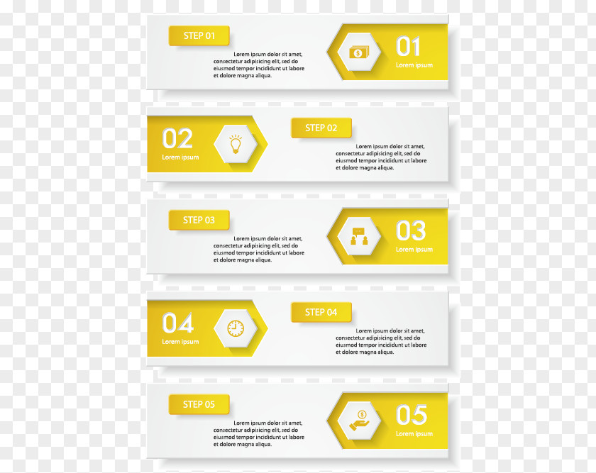 Yellow-white Minimalist Design Infographic Vector Material Yellow PNG