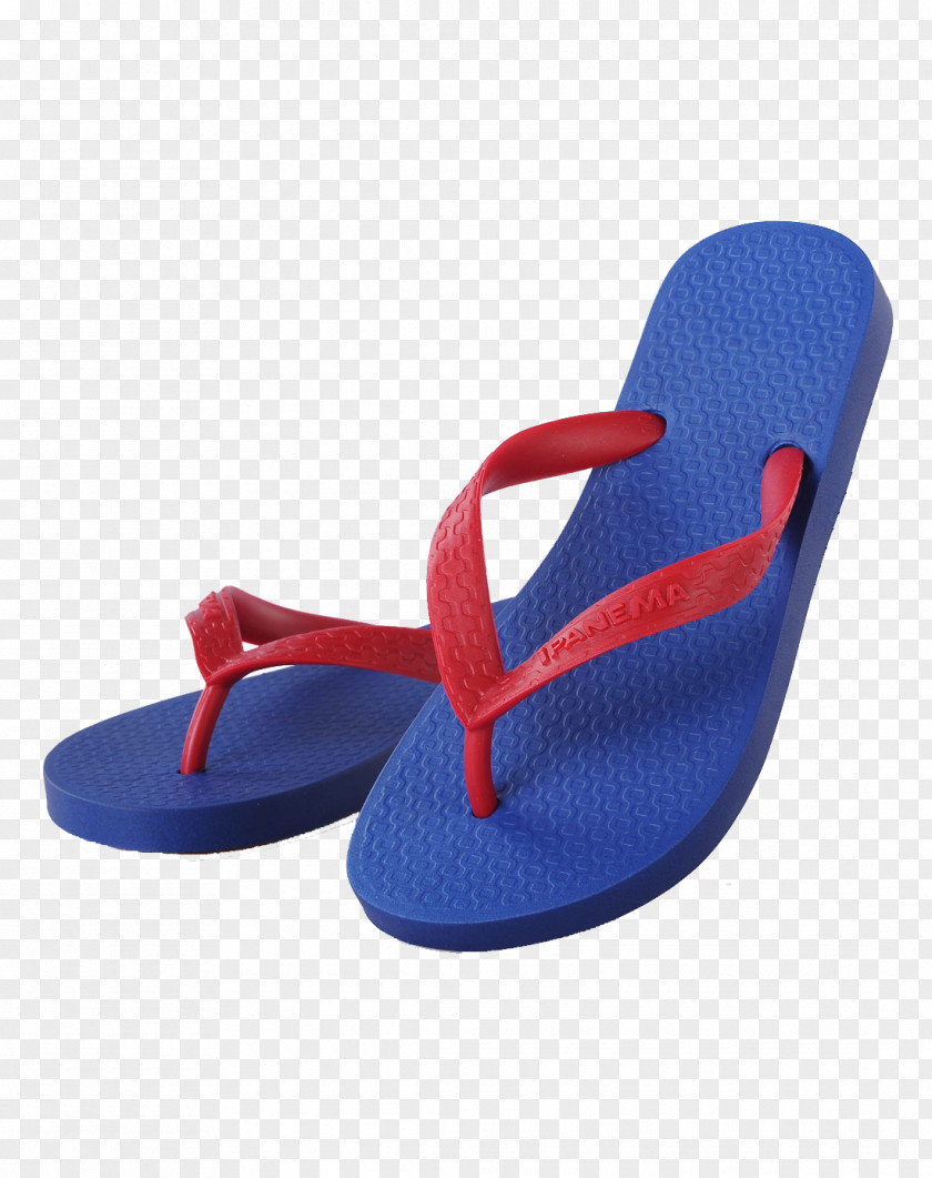 Blue Red Sandals Flip-flops Slipper PNG