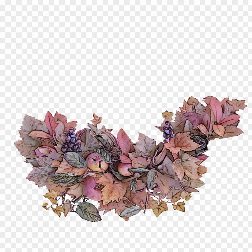 Beige Hair Accessory Leaf Pink Lilac Fashion Plant PNG