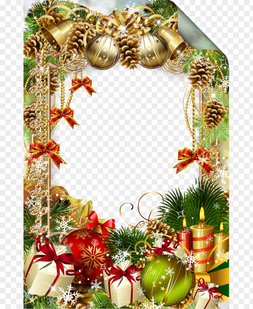 Christmas Pine Cones Picture Frame Ornament IPhone X PNG