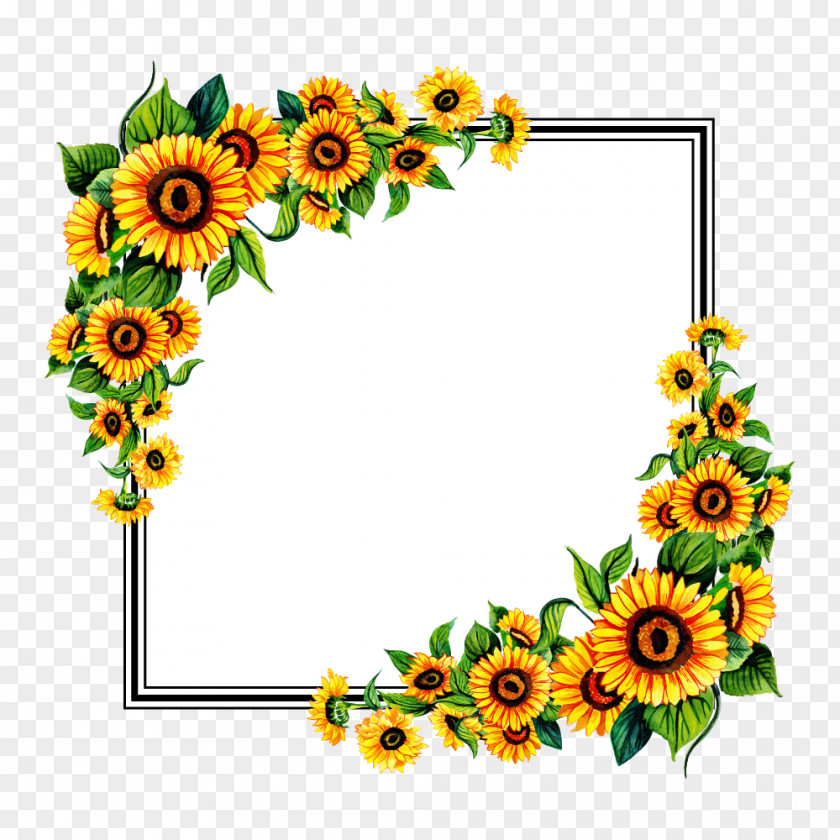Picture Frame Interior Design Background Flowers PNG
