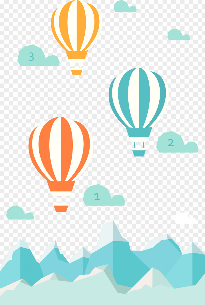 Rising Hot Air Balloon Vector Euclidean Clip Art PNG