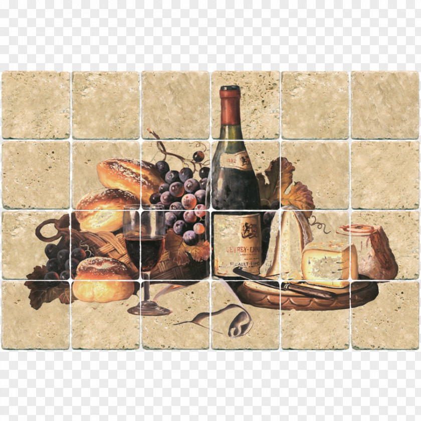 Bread And Wine Cloth Napkins Glass Bottle Place Mats Still Life PNG