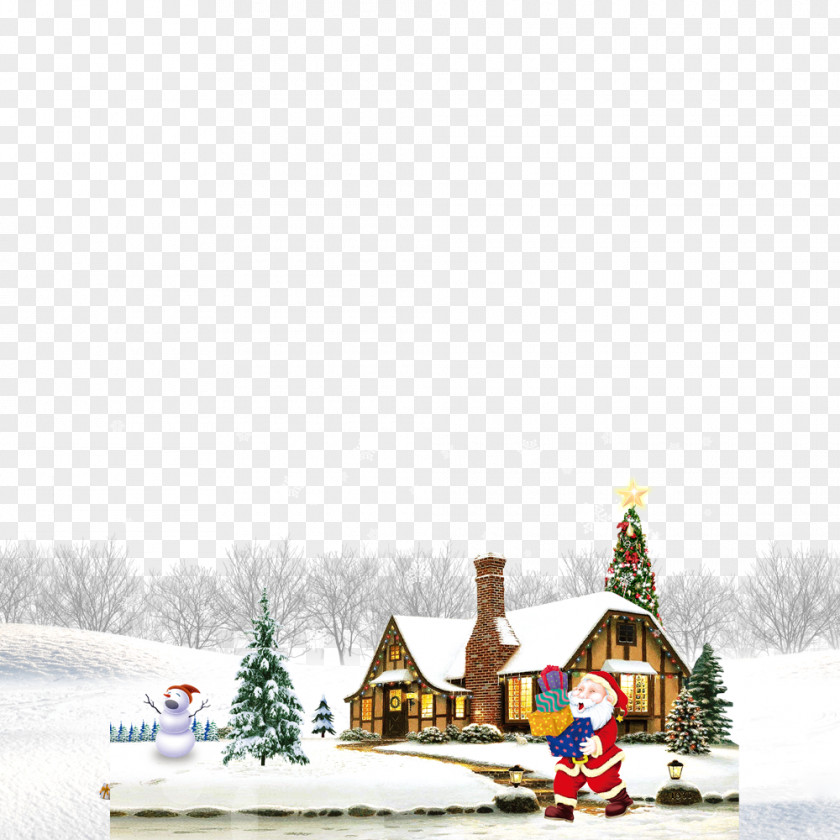 The Winter Snow House Download Gratis Christmas Tree PNG