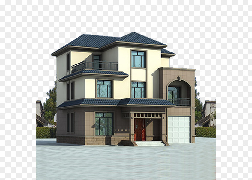 Building Facade Architecture Villa Floor Plan PNG