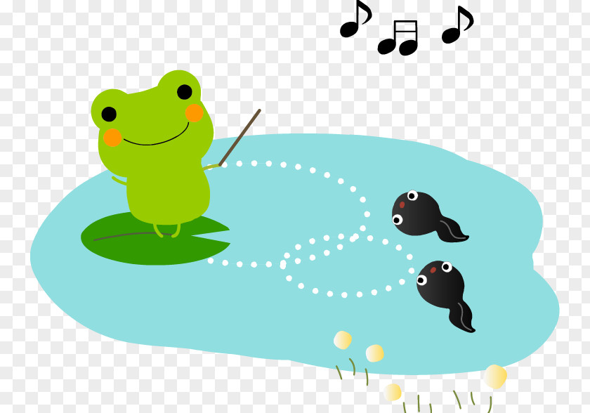 Frog Illustration Song Choir Image PNG