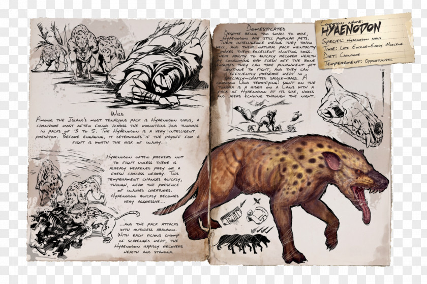 Hyena ARK: Survival Evolved Hesperornis Hyaenodon Yutyrannus PNG