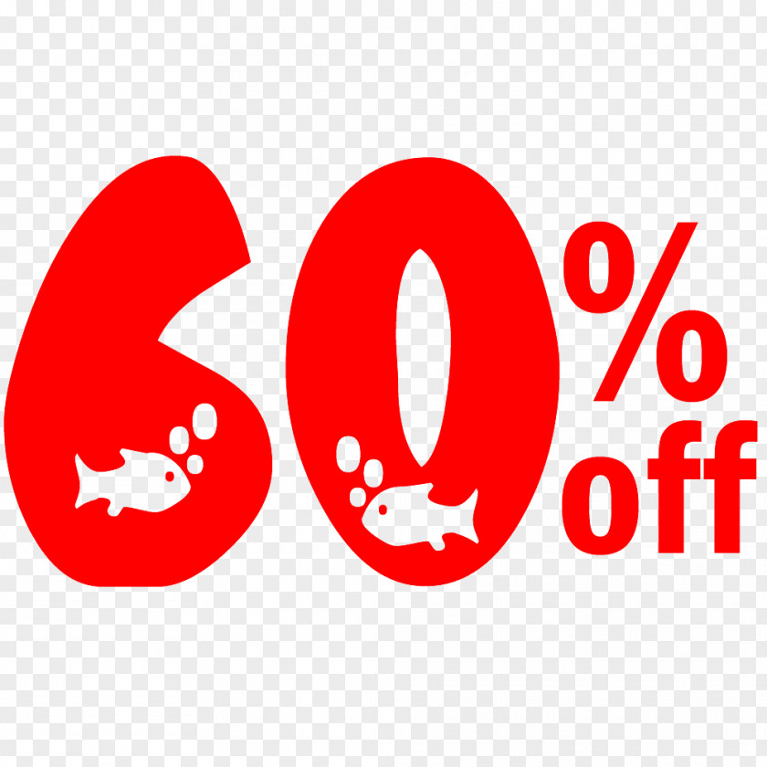 New Year Sale 60% Off Discount Tag. PNG