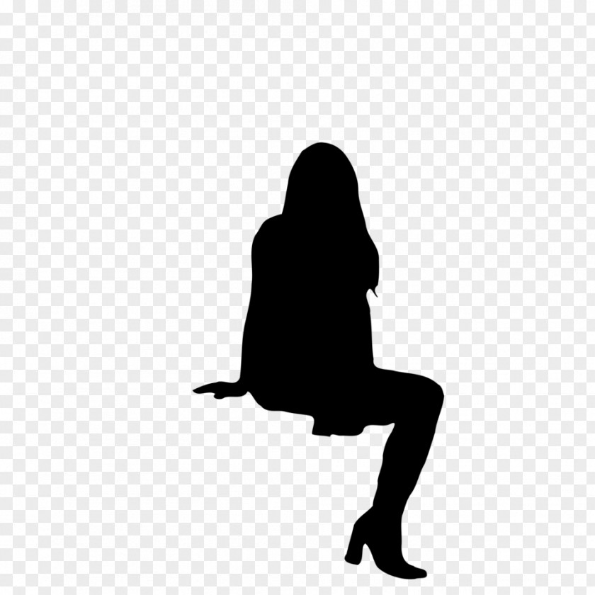 Silhouette Picture Sitting Graphic Design PNG