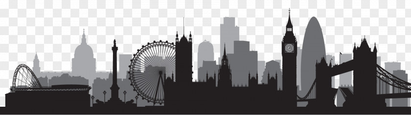 Silhouette Vector Graphics Skyline Stock Illustration PNG