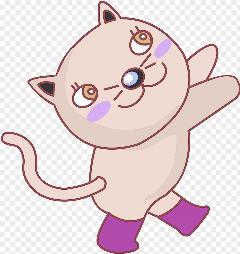 Whiskers Purple Cartoon Animated Clip Art Cat Nose PNG