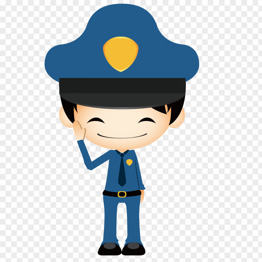 Cute Police Cartoon PNG