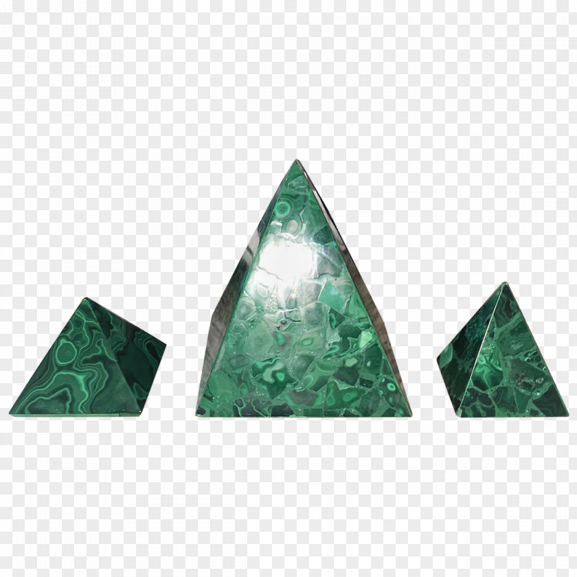 Malachite Pyramid Emerald Designer Azurite PNG